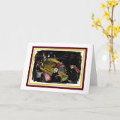 Carte classique d'anniversaire de voiture (Fleur jaune)