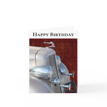 Carte classique d'anniversaire de voiture pour hom
