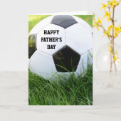 Carte classique de ballon de football de fête des (Fleur jaune)