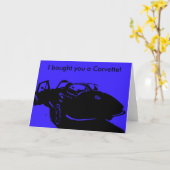 Carte classique de joyeux anniversaire de voiture (Fleur jaune)