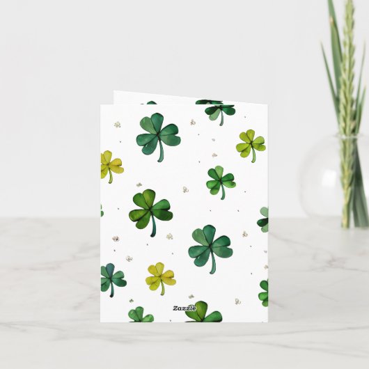 Carte classique de la Saint-Patrick avec lutin et  (Dos)