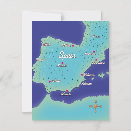 Carte Classique De L'Espagne (Dos)