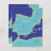 Carte Classique De L'Espagne (Devant / Derrière)