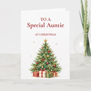 Carte classique de Noël pour Tante