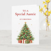 Carte classique de Noël pour Tante (Fleur jaune)