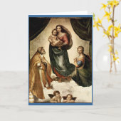 Carte Classique de Raphael "Vierge Sixtine" (vers 1513) (Fleur jaune)
