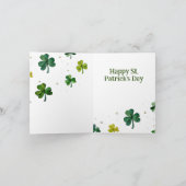 Carte classique de Saint-Patrick avec lutin et fée (Intérieur)