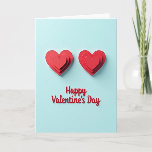Carte Classique de Saint-Valentin à Coeurs (Devant)