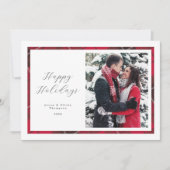 Carte classique de vacances avec cadre photo Plaid (Devant)