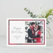 Carte classique de vacances avec cadre photo Plaid (Debout devant)