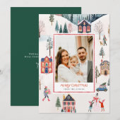 Carte classique de voeux photo de Noël Joyeux (Devant / Derrière)