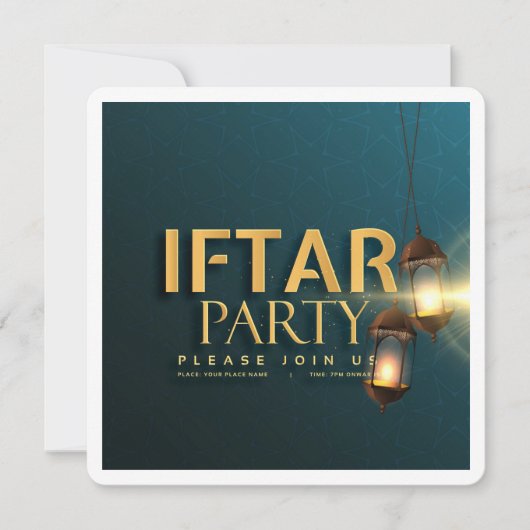 Carte classique de voeux pour le Ramadan de l'Aïd  (Devant)