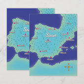 Carte Classique d'Espagne (Devant / Derrière)