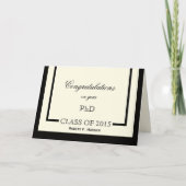 Carte classique d'obtention du diplôme de PhD de (Devant)