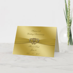 Carte Classique d'Or pour les 50 Ans de Mariage