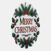 Carte classique d'ornement en papier de Noël Joyeu (Droite)