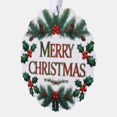 Carte classique d'ornement en papier de Noël Joyeu (Gauche)