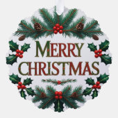 Carte classique d'ornement en papier de Noël Joyeu (Verso)