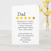 Carte Classique drôle 4..5 Note et avis de papa, (Fleur jaune)