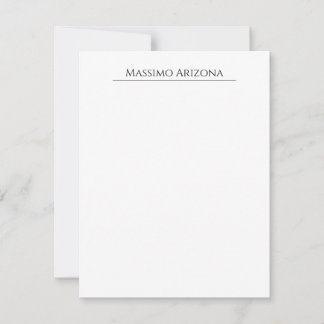 Carte Classique Élégant Simple Noir & Blanc Minimaliste