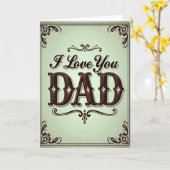 Carte classique en acajou pour papa (Fleur jaune)