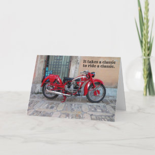 Carte classique Euro Moto Guzzi Moto Birthday Card