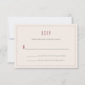 Carte classique Hexagon RSVP - Maroon (Devant)