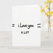 Carte classique « Je t'aime beaucoup » (Fleur jaune)