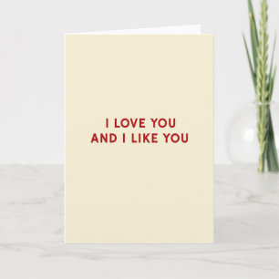 Carte classique « Je t'aime » mate