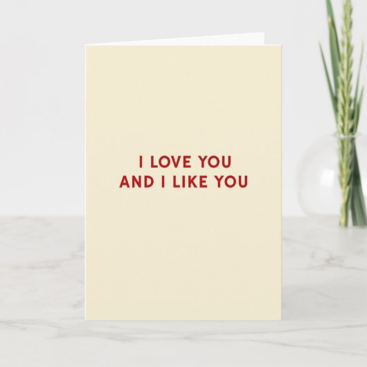 Carte classique « Je t'aime » mate (Devant)