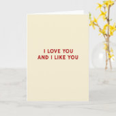 Carte classique « Je t'aime » mate (Fleur jaune)