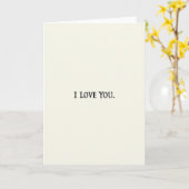 Carte Classique « Je t'aime » Serif (Fleur jaune)