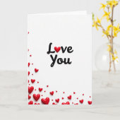 Carte Classique Love You cœur (Fleur jaune)