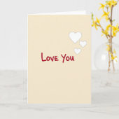 Carte Classique Love You Cœurs (Fleur jaune)