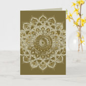 Carte Classique Mandala Inde Style 4 (Fleur jaune)