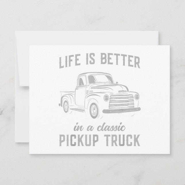 Carte Classique mec camionnette vintage (Devant)