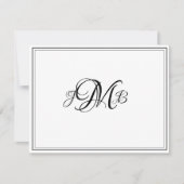 Carte classique Monogram Flourish Script Note (Devant)