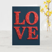 Carte Classique Pailletée d'Amour (Fleur jaune)