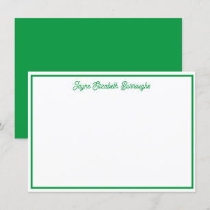 Carte classique personnalisée à billet vert brilla
