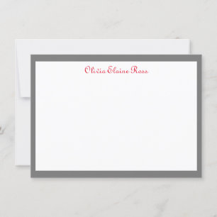 Carte classique personnalisée à note plate