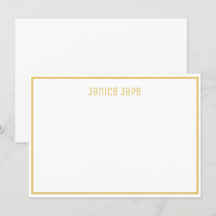 Carte classique personnalisée en or et en blanc