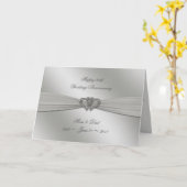 Carte classique pour les 25 ans de mariage Noces d (Fleur jaune)