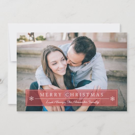 Carte classique rouge Joyeux Noël (Devant)