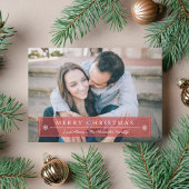 Carte classique rouge Joyeux Noël