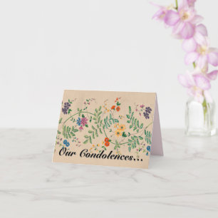 Carte classique & traditionnelle "Nos condoléances