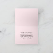 Carte classique & traditionnelle "Nos condoléances (Intérieur)