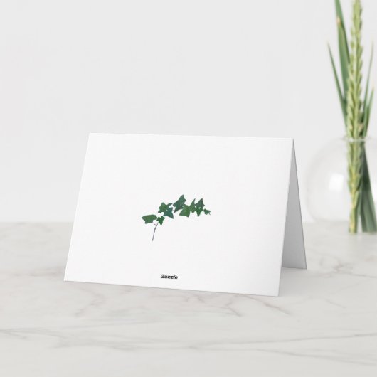 Carte Classique Vert Anglais Ivy (Dos)