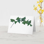Carte Classique Vert Anglais Ivy (Fleur jaune)