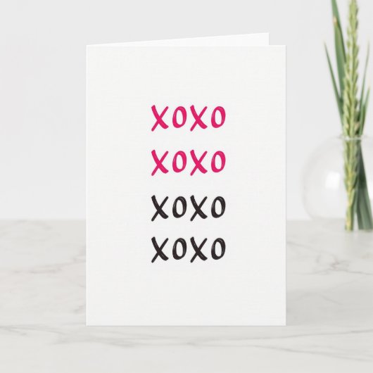 Carte Classique Xoxo Je T'Aime (Devant)