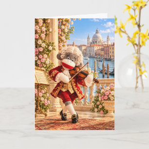 Carte Classiques Cozy Sock Monkey — Vivaldi à Venise